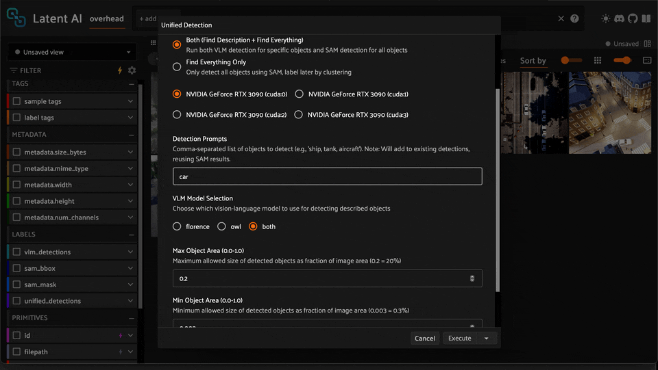 Adjust Unified Detection parameters